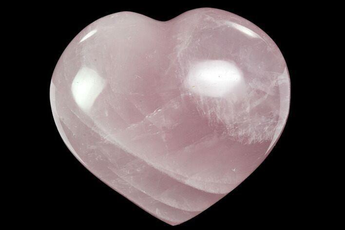 Polished Rose Quartz Heart - Madagascar #63034